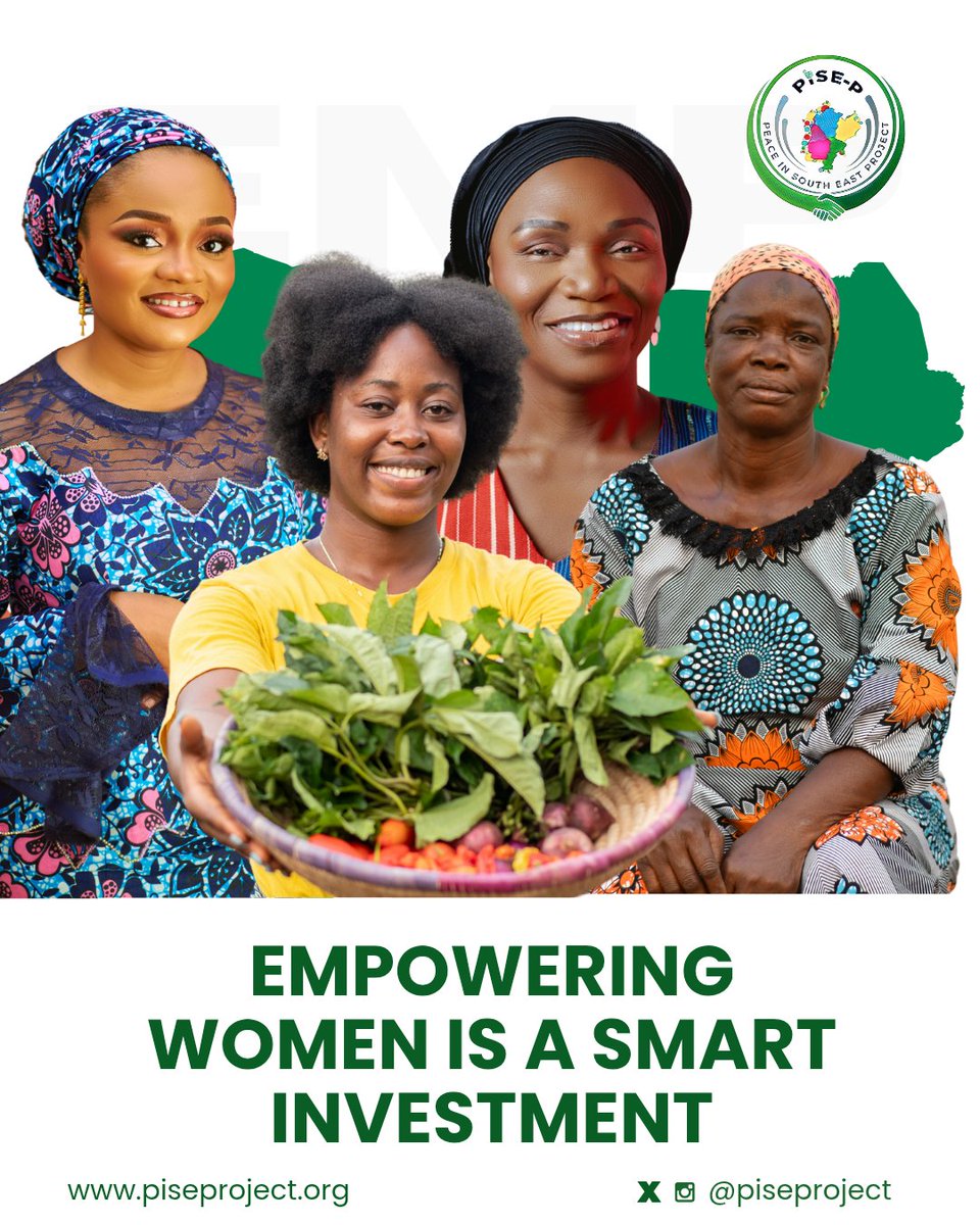 PiseProject's tweet photo. In response to the impact of agitations, economic decline, &amp; security threats in the southeast, we are working to address the complex socio-economic challenges facing the region and believe that women play a major role in the redevelopment of the region, and indeed the country. https://t.co/LnncOm0w97