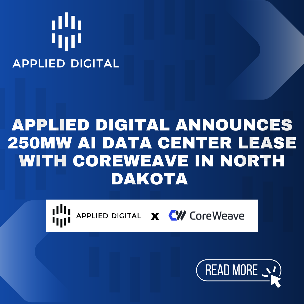📣 #BREAKINGNEWS: Applied Digital Secures 250MW Lease with <a href="/CoreWeave/">CoreWeave</a>, the AI Hyperscaler: This 15-year deal at our #NorthDakota #AI Data Center Campus is projected to generate $7B and will power the next wave of AI + HPC.
🏗️ Our Ellendale HPC DC is built to scale to 1GW and is
