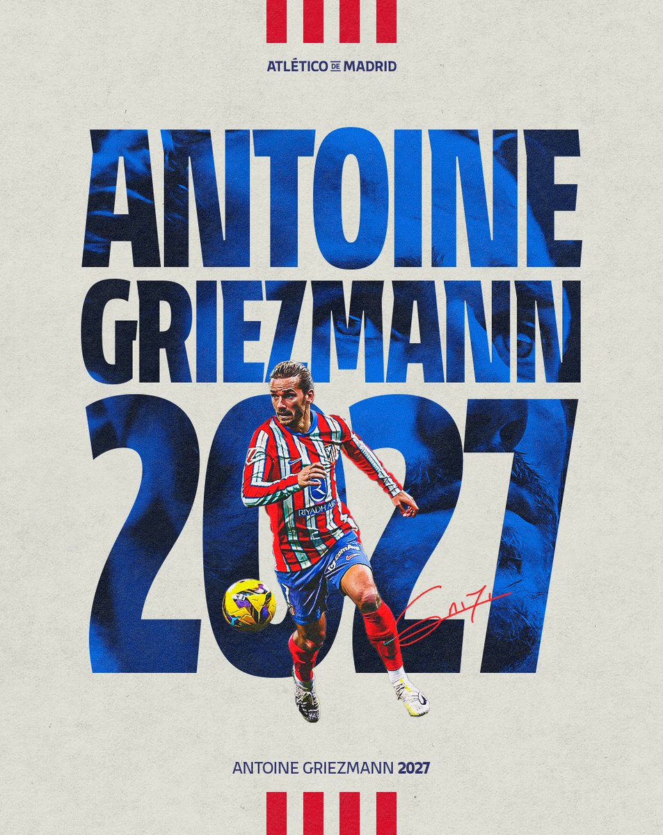 Griezmann renueva hasta 2027 ❤️🤍