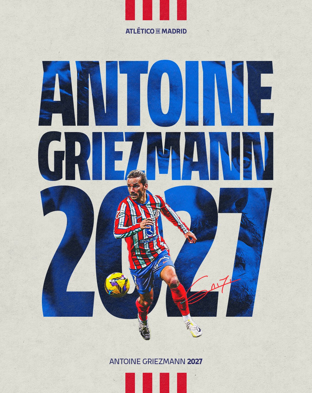 Antoine Griezmann renueva con Atlético de Madrid hasta 2027