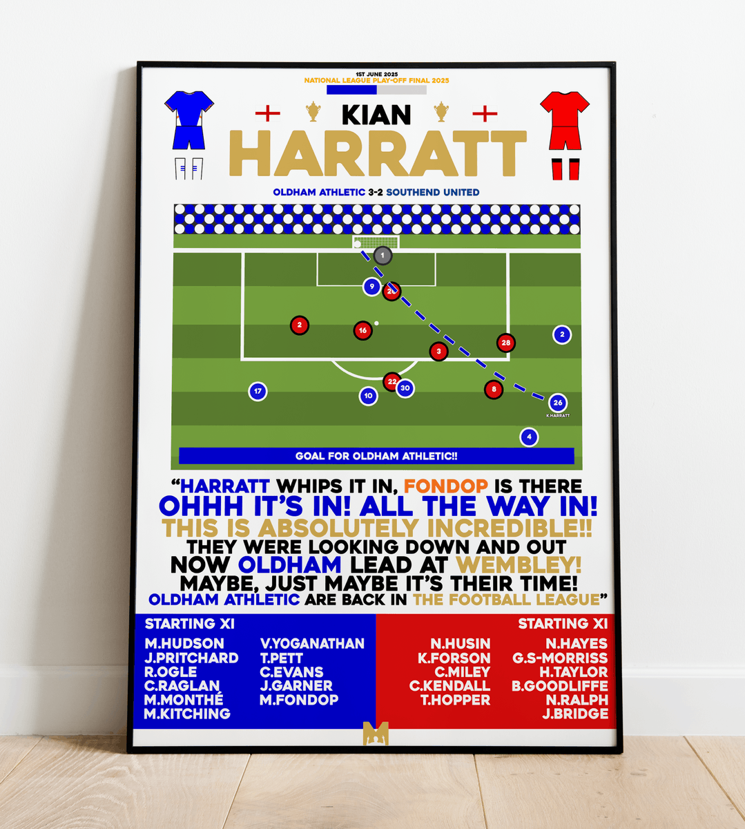 🚨NEW DROP🚨

OLDHAM ATHLETIC ARE PROMOTED🏆

We're proud to launch a New Framed Print to make any Oldham Athletic Fan Happy!🔵⚪️

Kian Harratt v Southend United🏴󠁧󠁢󠁥󠁮󠁧󠁿

CODE: 'OAFC' for 15% OFF All Items✅

➡️mezzaladesigns.co.uk/collections/ol…

#OAFC