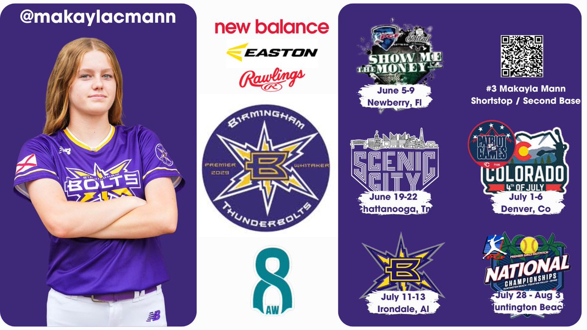 Makayla Mann (@makaylacmann) on Twitter photo Schedule drop 2025! So excited to get started this weekend! <a href="/Bolts_2029/">Birmingham Thunderbolts Whitaker 2029/2011</a> Schedule drop 2025! So excited to get started this weekend! <a href="/Bolts_2029/">Birmingham Thunderbolts Whitaker 2029/2011</a>
