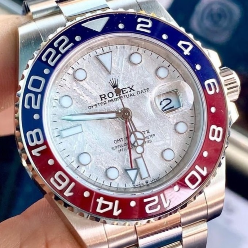 RealWatchDrop's tweet photo. Rolex GMT-Master II “Meteorite” Pepsi
Same GMT legend — dial from space.
A slice of meteorite, no two dials alike. 24-hour bezel. Platinum build.
This could be yours.
The Watch Drop is launching soon.
Follow to find out how.
#RolexGMT #MeteoriteDial #PepsiBezel #TheWatchDrop https://t.co/Ey8IJ5dzm3