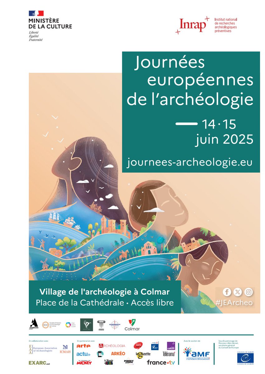 Actualités Inrap Grand-Est (@inrap_actuge) on Twitter photo 🔎#JEArcheo <a href="/journees_archeo/">Journées archéologie</a>
Sur la place de la Cathédrale, une fouille exceptionnelle vous attend !
Avec l'<a href="/Inrap/">Inrap</a> explorez l’histoire de la collégiale à travers visites guidées et stand de médiation
📍<a href="/villecolmar/">Ville de Colmar</a>
📅14 & 15 juin
🔗urls.fr/bZsYxz
🎟️Gratuit
#archéologie 🔎#JEArcheo <a href="/journees_archeo/">Journées archéologie</a>
Sur la place de la Cathédrale, une fouille exceptionnelle vous attend !
Avec l'<a href="/Inrap/">Inrap</a> explorez l’histoire de la collégiale à travers visites guidées et stand de médiation
📍<a href="/villecolmar/">Ville de Colmar</a>
📅14 & 15 juin
🔗urls.fr/bZsYxz
🎟️Gratuit
#archéologie