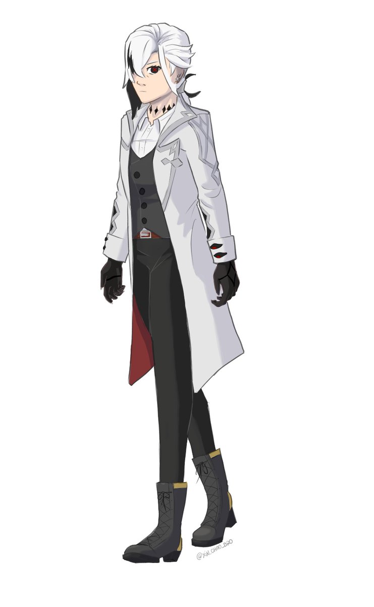 Colored sketch. Modern au + office au. #arlechinno