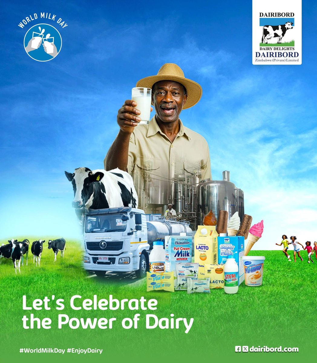 From farm to table, we’re proud to bring you milk that nourishes Zimbabwe every day. Here’s to our farmers, processors, and the entire Dairibord family!
Milk from grass to glass.
#EnjoyDairy #ProudlyZimbabwean #Dairibord
