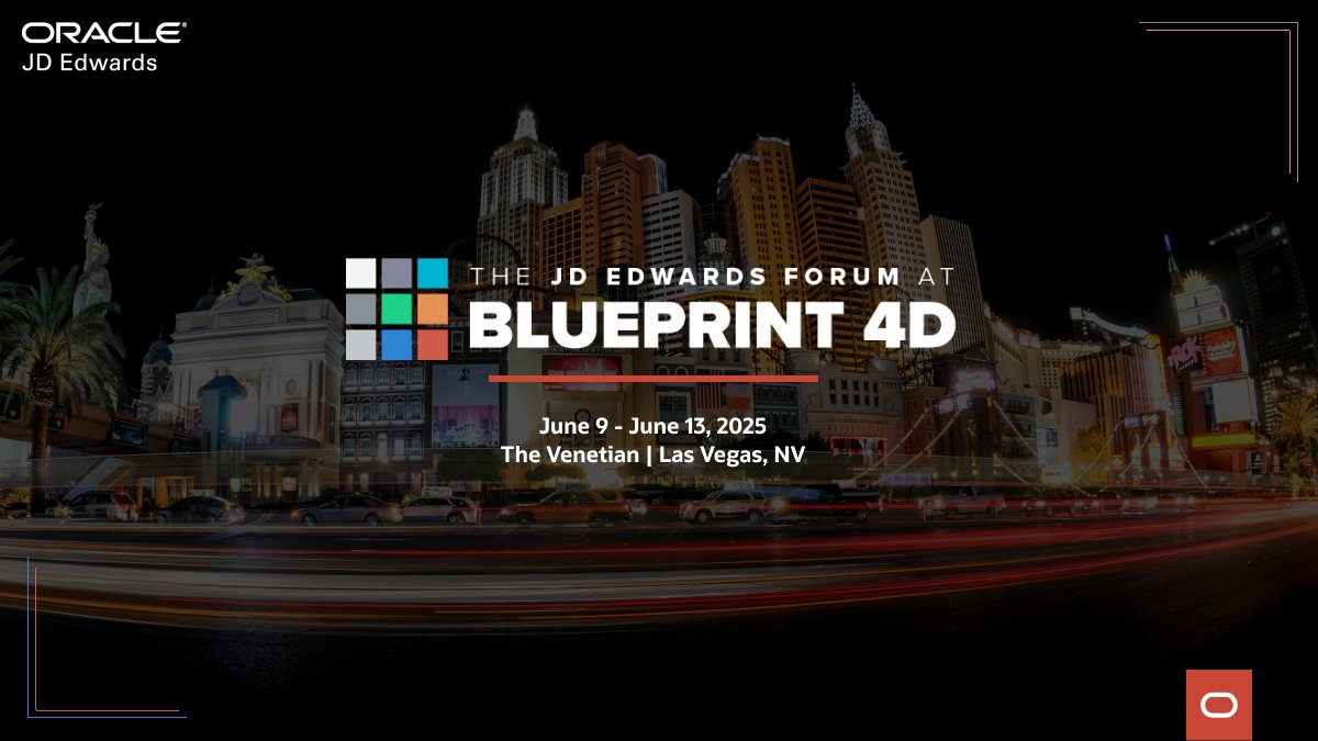 OracleJDEdwards's tweet image. The #BLUEPRINT4D Attendee Checklist is here with essential resources for your week at the #JDEdwards Forum! It serves as your handy guide, complete with links to the event mobile app, FAQs, hotel information, and an attendee information guide: bit.ly/4mBouxZ