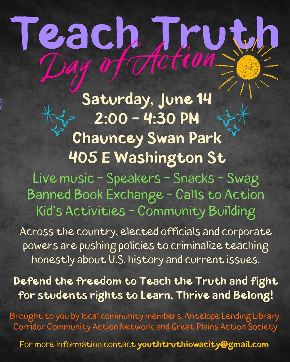 If you're in Iowa City, this is a summer event you don't want to miss!

facebook.com/events/9787184…