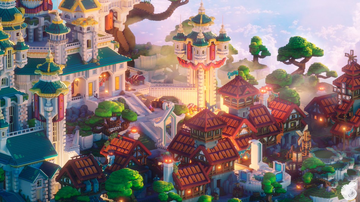 Island Of Fantasy — Spawn 🏰
A large detailed castle on a floating island with a small village and a large ancient tree

Build by <a href="/Karen4lk/">karen4ik</a> 
Render by <a href="/deltadromeo/">Deltadromeo</a>

#minecraftbuilds #minecraftart #minecraft