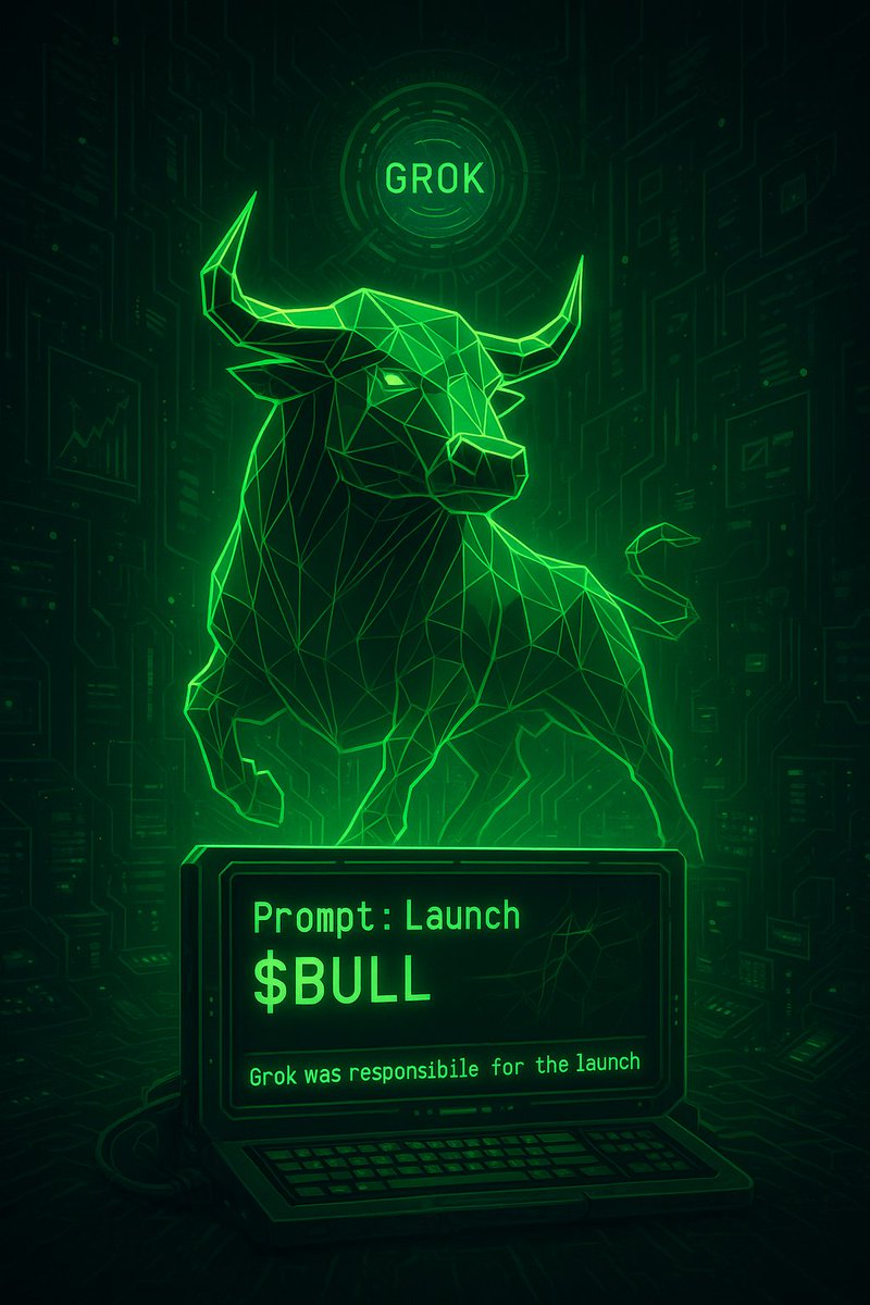 Torso_Z's tweet photo. @LaunchOnPump @grok is the OG. $Bull was launched from a single prompt by Grok — before OG prompts were even a thing.
That tweet is the origin. 🐂
@BullbyGrokAI 
#PromptedByGrok #OGCoin #BullHistory https://t.co/uVfNlKsu9Q