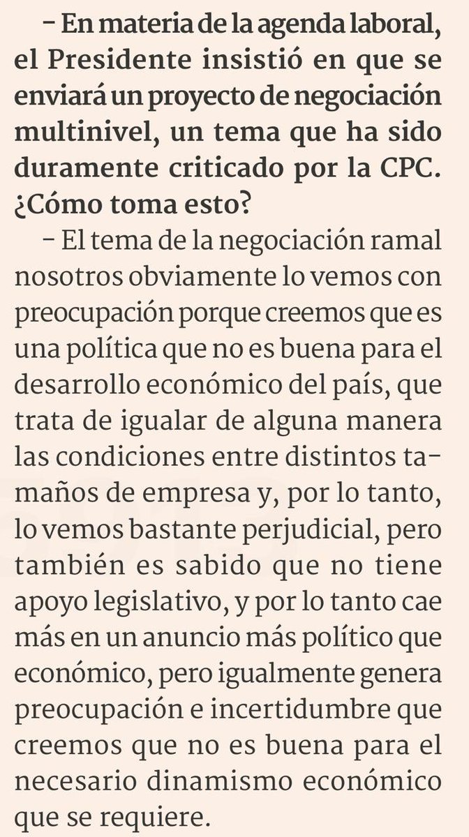 Eric Campos Sec. General CUT (@ericcamposbonta) on Twitter photo Una vez más la CPC reacciona ideológicamente: se oponen a la negociación ramal porque temen perder privilegios. Chile necesita más democracia en el trabajo, no seguir atrapado en un modelo dictatorial que solo favorece las ganancias empresariales. <a href="/Cutchile/">CUT Chile ✍️🗳</a> Una vez más la CPC reacciona ideológicamente: se oponen a la negociación ramal porque temen perder privilegios. Chile necesita más democracia en el trabajo, no seguir atrapado en un modelo dictatorial que solo favorece las ganancias empresariales. <a href="/Cutchile/">CUT Chile ✍️🗳</a>