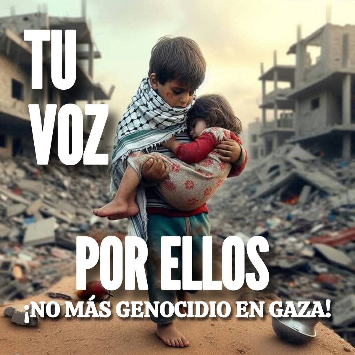 Tu voz por ellos..
No más Genocidio en Gaza.
#FreePalestine