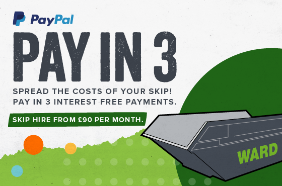 We've made skip hire even easier for our customers, by introducing 'Pay in 3' with PayPal. 

You can now spread the cost of skip hire over three, interest free payments. 

To find out more and book a skip for your next project, visit: ward.com/online-skip-or…