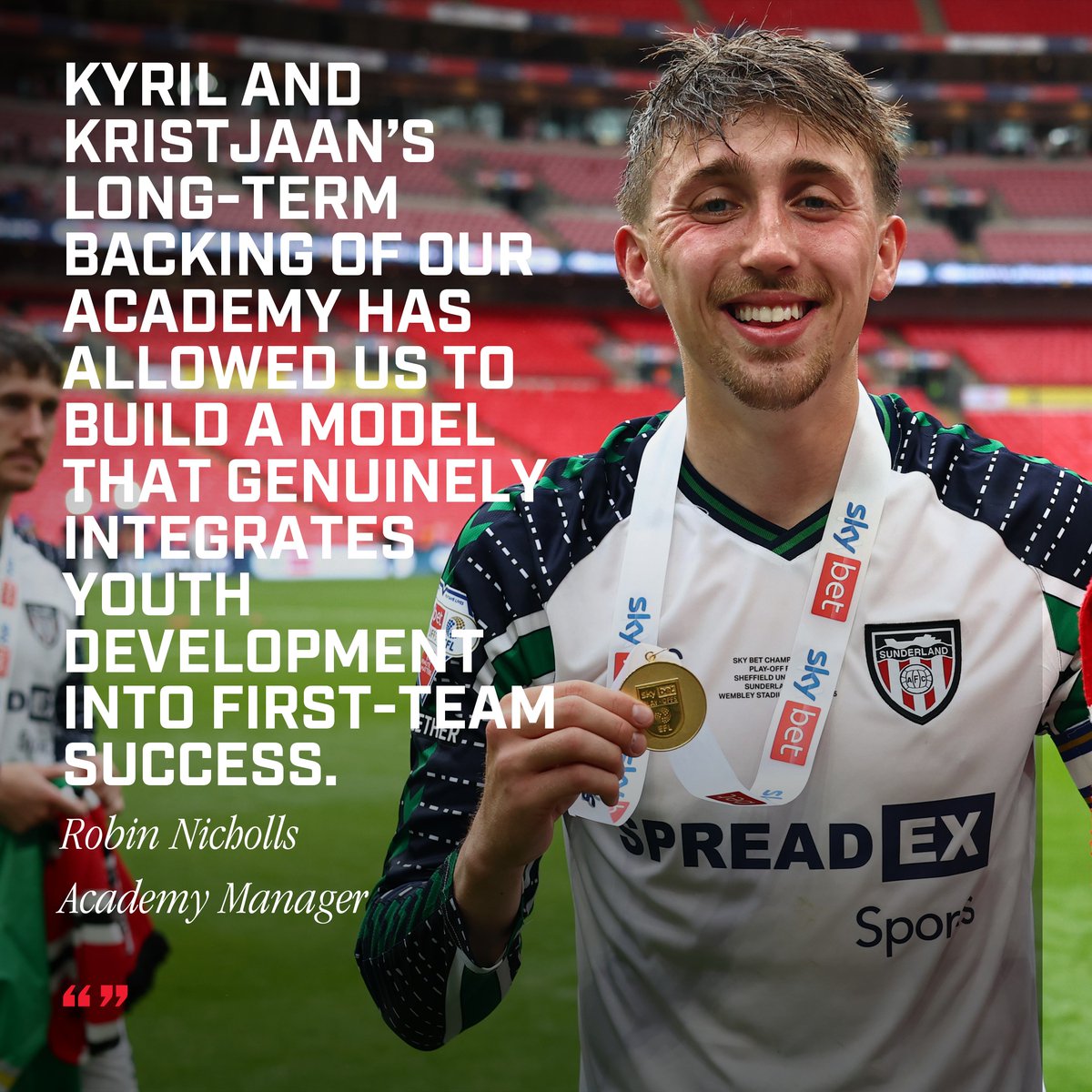 AcademyOfLight's tweet photo. 💫 Inspiring the next generation
🤝 Support from staff
📈 Consistent model

Academy Manager Robin Nicholls has paid tribute to everyone at the AoL for their role in the Club’s Premier League promotion 👇