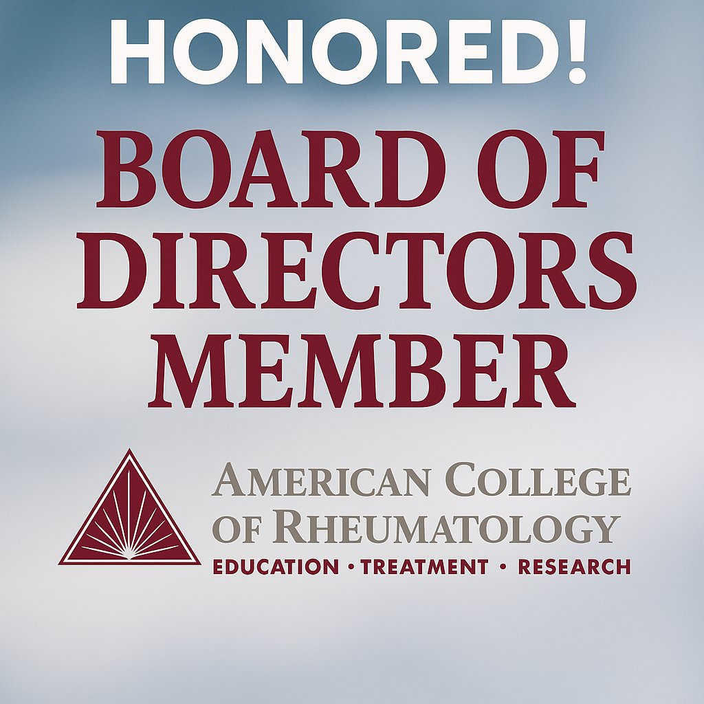 Donald Thomas, MD (@lupuscyclopedia) on Twitter photo I'm honored to share that I have been elected to serve on the Board of Directors of the <a href="/ACRheum/">American College of Rheumatology</a> . I'm grateful for the opportunity to contribute to the work of this remarkable organization.
As a member of over 30 years, I'm impressed with its growth and improvements over the I'm honored to share that I have been elected to serve on the Board of Directors of the <a href="/ACRheum/">American College of Rheumatology</a> . I'm grateful for the opportunity to contribute to the work of this remarkable organization.
As a member of over 30 years, I'm impressed with its growth and improvements over the
