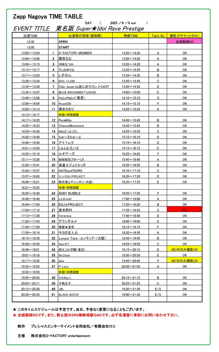 最終告知です！
いよいよ今週末がチケット予約締切となりました！

トッパーは、D-FACTORY MEMBER（Mobどっとこむ。／霧夜るな／羽咲なつみ）が努めます！

下記URLに詳細及び、ご案内が記載されております。
皆様お誘い合わせの上のご来場、心よりお待ちいたしております！

dfac.jp/super_idolrave…