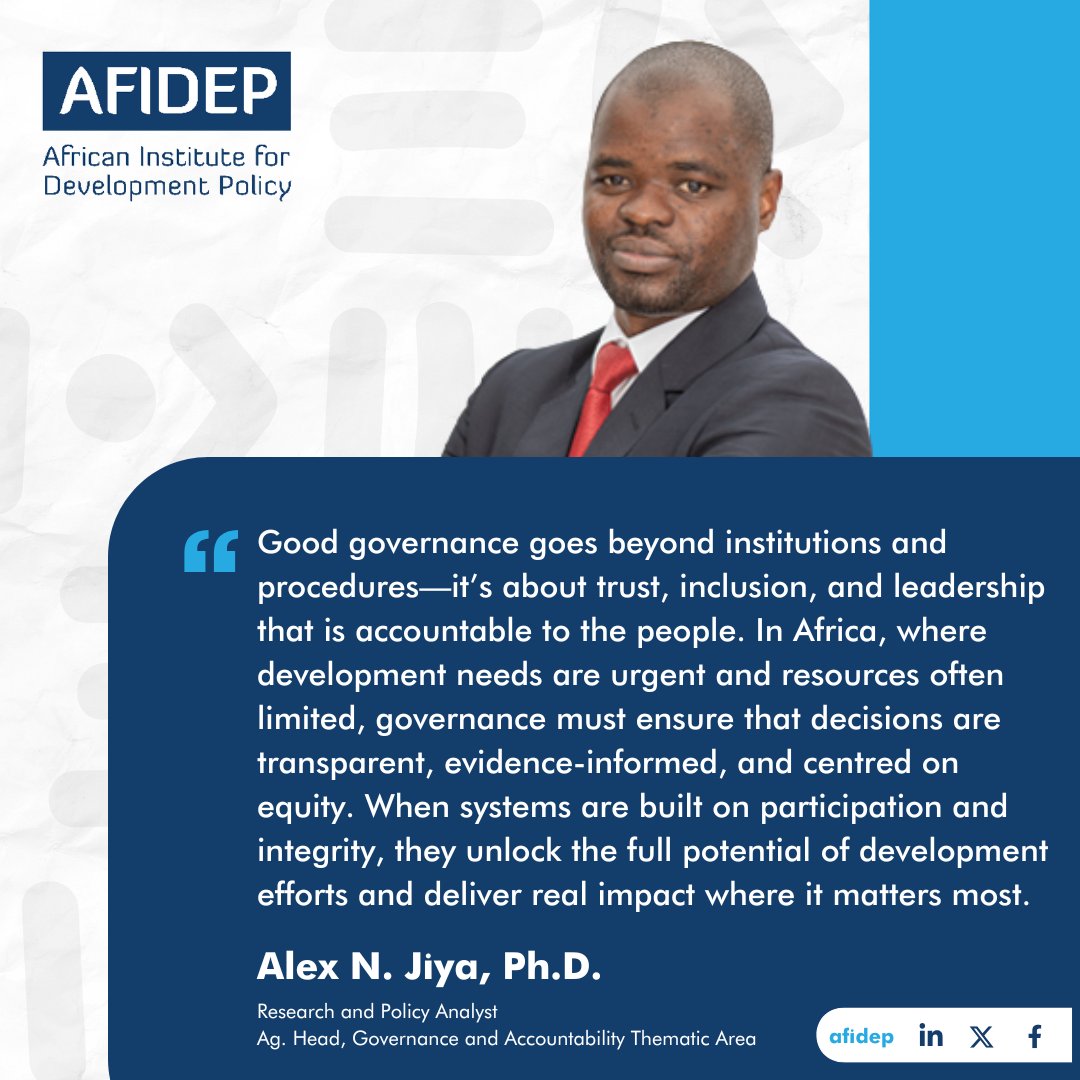 Strong governance is more than rules—it’s about trust, inclusion, and accountability to the people. As Africa navigates urgent development needs, transparent and evidence-informed leadership ensures that policies drive real impact. Let’s build systems rooted in integrity and