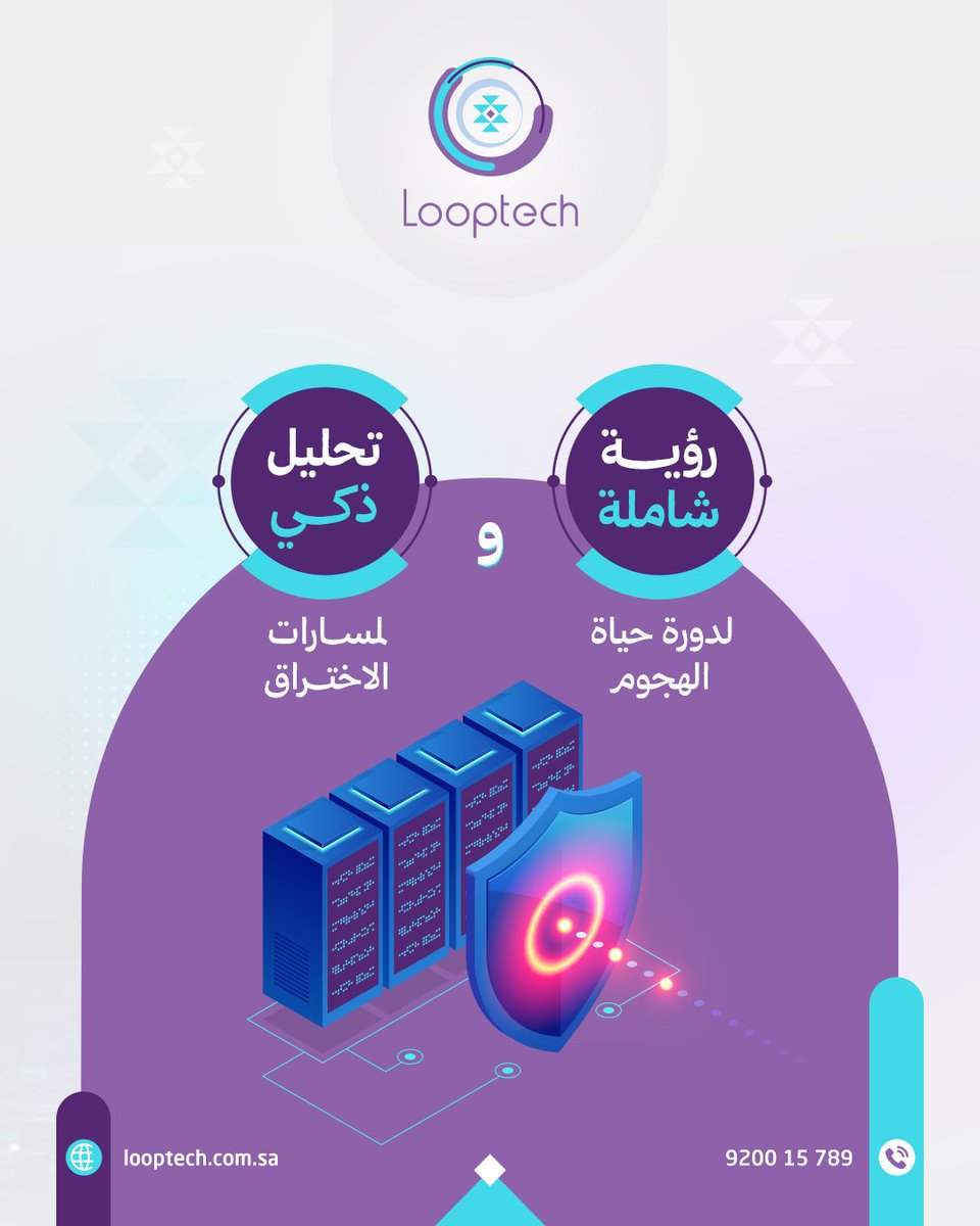 l8ptech's tweet image. مع لوب تيك، استفد برؤية شاملة لدورة حياة التهديدات وتحليل دقيق لمسار الهجوم، لتأمين بيئتك الرقمية بخطوات استباقية وذكية. 

اطلب استشارتك المجانية الآن: 
📩 تواصل معنا عبر واتساب: zurl.co/L3ic7

#Looptech #امن_المعلومات #الأمن_السيبراني