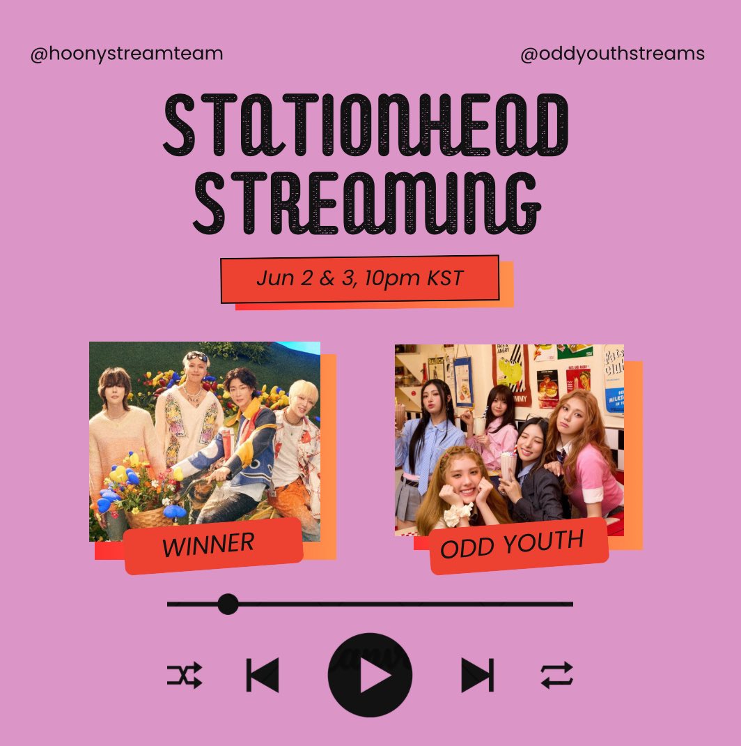 HOONY Stream Team (@hoonystreamteam) on Twitter photo See you soon! Day 1 of our collab with <a href="/oddyouthstreams/">ODD YOUTH STREAMING</a> happens in 15 mins.
๐stationhead.com/oddyouthstreams
๐ 10PM KST
#LEESEUNGHOON #HOONY <a href="/official_hoony_/">official_hoony_</a> #์ด์นํ #์๋ #WINNER
#ODDYOUTH #์ค๋์ ์ค See you soon! Day 1 of our collab with <a href="/oddyouthstreams/">ODD YOUTH STREAMING</a> happens in 15 mins.
๐stationhead.com/oddyouthstreams
๐ 10PM KST
#LEESEUNGHOON #HOONY <a href="/official_hoony_/">official_hoony_</a> #์ด์นํ #์๋ #WINNER
#ODDYOUTH #์ค๋์ ์ค