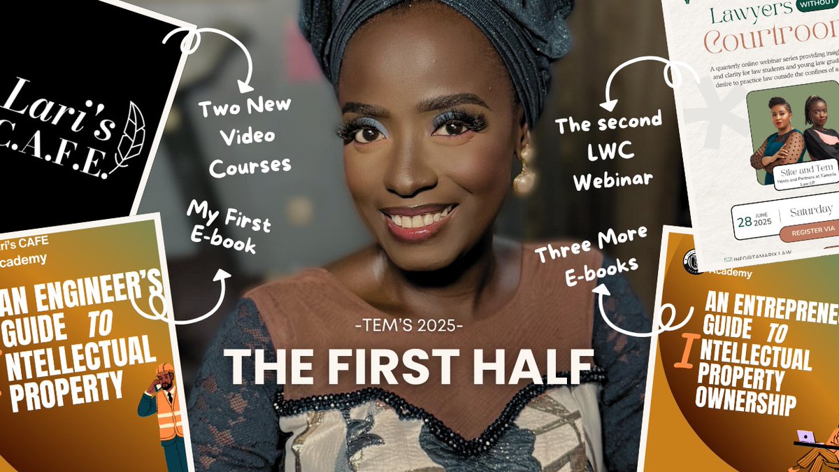 Since I made emy 2025 resolutions, here's what I've been up to:
-I launched my personal newsletter. Better subscribe o! That's where I'll be pouring out my head and heart temlari.substack.com
-I published 4 ebooks on Intellectual Property.