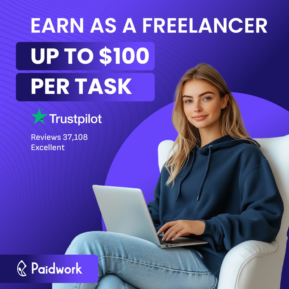 Get paid for your skills – from writing to data entry.  Work on your terms, 24/7.
 Sign up now and start freelancing with Paidwork.

#FreelancerLife #Paidwork #RemoteWork #EarnFromHome
