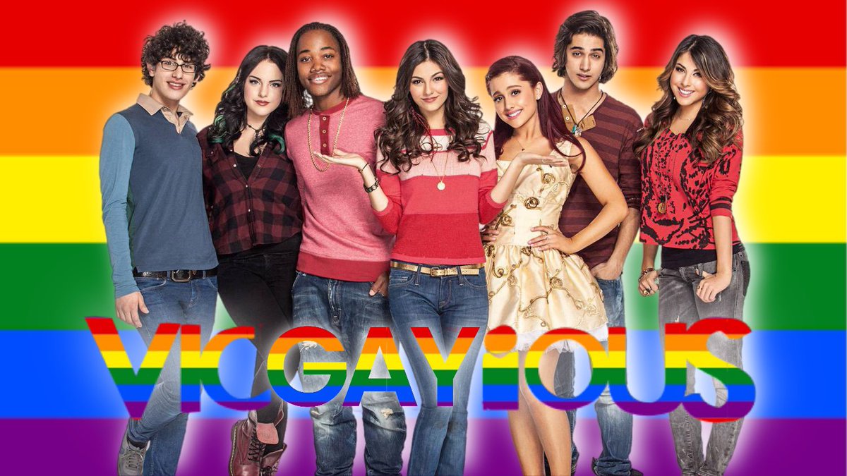 CatVtine's tweet photo. Happy Pride 😃 This month we’re rebranding to VicGAYious just for pride! Don’t forget to watch our show because we love gay! 🏳️‍🌈 https://t.co/FlsD8pFm71