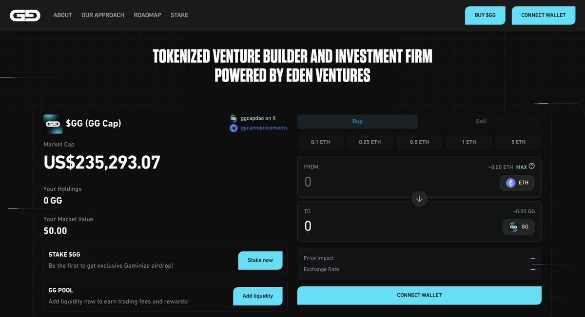 GG Capital (@ggcapdao) on Twitter photo Buying and Staking $GG Just Got Easier
You can now swap $GG directly on ggcapital.xyz, no external platforms needed.
We’ve launched a new landing page to streamline your experience.
Fast, secure, and seamless.
Simply connect your wallet to begin. 
This upgrade marks Buying and Staking $GG Just Got Easier
You can now swap $GG directly on ggcapital.xyz, no external platforms needed.
We’ve launched a new landing page to streamline your experience.
Fast, secure, and seamless.
Simply connect your wallet to begin. 
This upgrade marks