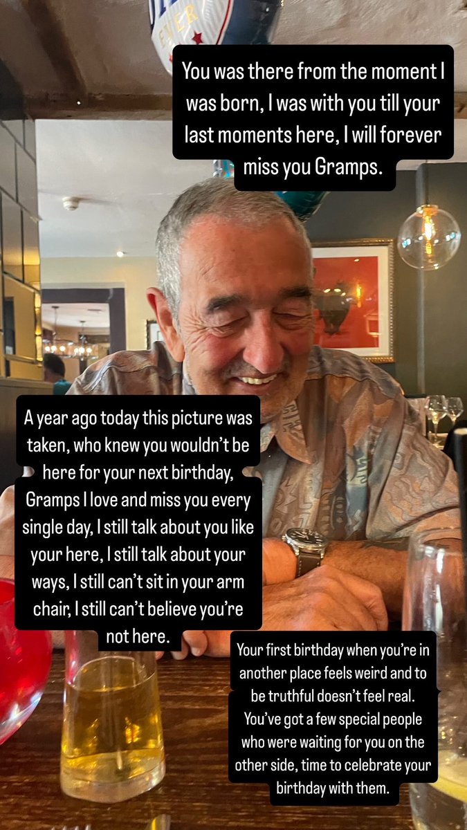 Happy heavenly birthday Gramps