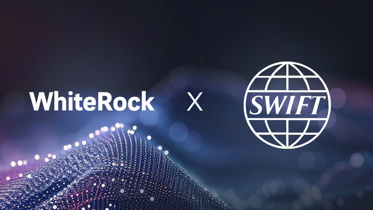 WhiteRock becomes a SWIFT Alliance Access member. 

We now connect directly to 11,000+ financial institutions across 200+ countries for seamless tokenized asset settlement.

Read more ⬇️