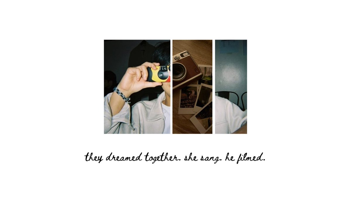 everashdres's tweet photo. gunita, an #ashdres au. 

childhood best friends.
eli sang her heart out on stage, jules stayed behind the camera.
they chased the same dream— but lost each other along the way. years later, they meet again. not the same, but not quite strangers. some songs just wait to return. https://t.co/dmuV1rG0Hf