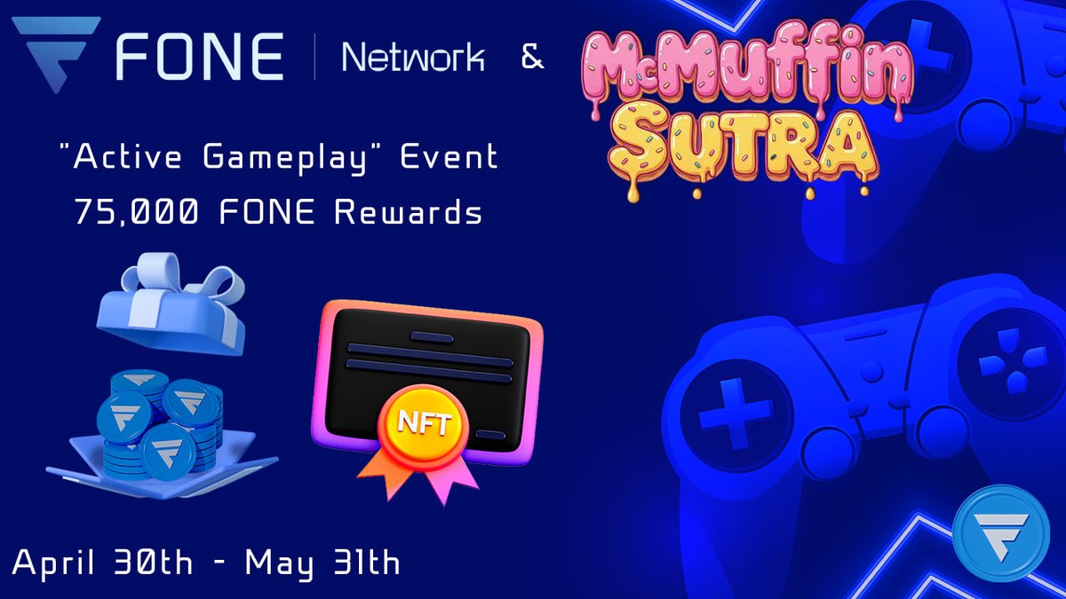 🎉 “Active Gameplay” Event – Winners Announced! 🎉
Fone Network x McMuffinSutra

Thank you to everyone who participated in the Active Gameplay NFT event — your creativity, energy, and epic moments brought this competition to life in an unforgettable way!

🏆 Final Top 5 NFTs by