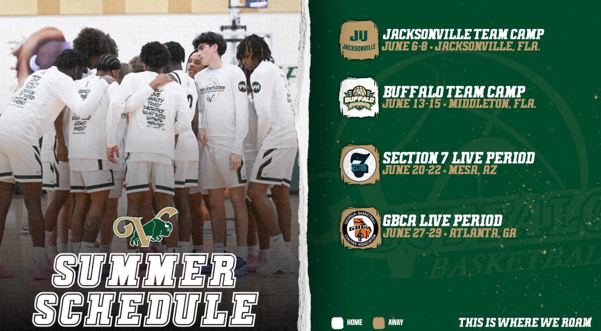 Ethan Bevis (@ethanbevis0) on Twitter photo My Upcoming June Schedule and Live Periodsβ¦.
Jacksonville Team Camp (<a href="/JAX_MBB/">Jacksonville Menβs Basketball π</a> )
June 6-8 - Jacksonville, FL
VHS Buffalo Team Camp (<a href="/VHS_Hoops/">VHS Boys Basketball</a> )
June 13-15 - Middleton, FL
Section 7 Live Period (<a href="/Section7Az/">Section 7</a> )
June 20-22 - Mesa, AZ
GBCA Live Period (<a href="/GAcoaches/">GBCA</a> ) My Upcoming June Schedule and Live Periodsβ¦.
Jacksonville Team Camp (<a href="/JAX_MBB/">Jacksonville Menβs Basketball π</a> )
June 6-8 - Jacksonville, FL
VHS Buffalo Team Camp (<a href="/VHS_Hoops/">VHS Boys Basketball</a> )
June 13-15 - Middleton, FL
Section 7 Live Period (<a href="/Section7Az/">Section 7</a> )
June 20-22 - Mesa, AZ
GBCA Live Period (<a href="/GAcoaches/">GBCA</a> )