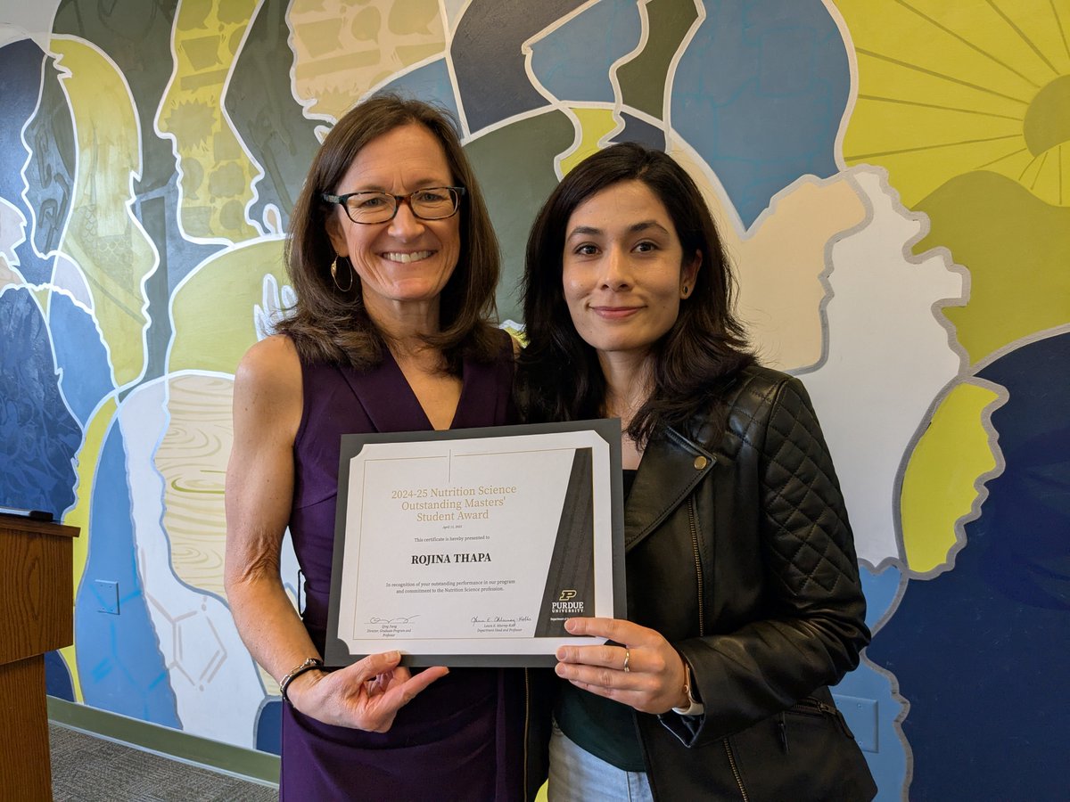 Purdue Nutrition (@purduenutrition) on Twitter photo <a href="/PurdueNutrition/">Purdue Nutrition</a> congratulates Rojina Thapa, a graduate student in Dr. Murray-Kolb’s lab, for receiving the 2025 Nutrition Science Outstanding Masters’ Student Award! <a href="/PurdueNutrition/">Purdue Nutrition</a> congratulates Rojina Thapa, a graduate student in Dr. Murray-Kolb’s lab, for receiving the 2025 Nutrition Science Outstanding Masters’ Student Award!