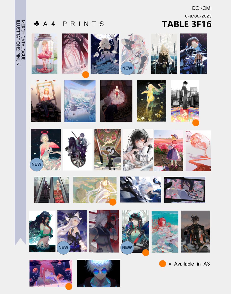 _Pinlin's tweet image. Dokomi 2025 Catalogue! Got 50% originals, Arknights, Madoka magica, PGR, Chainsaw man and more.
If you happen to pass by, name 3 characters from my game and you'll get a free postcard or sticker sheet🌜