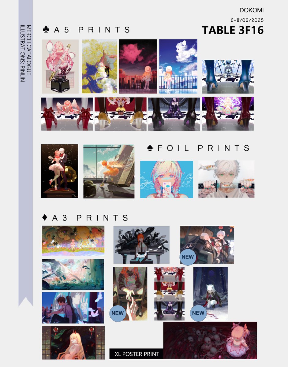 _Pinlin's tweet image. Dokomi 2025 Catalogue! Got 50% originals, Arknights, Madoka magica, PGR, Chainsaw man and more.
If you happen to pass by, name 3 characters from my game and you'll get a free postcard or sticker sheet🌜