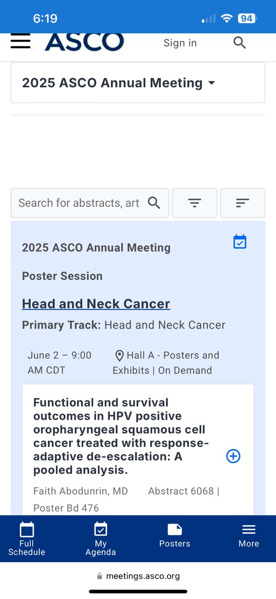 ‘Super excited about my poster presentation this morning starting at 9am. 

📍Hall A poster board 476

#ASCO25