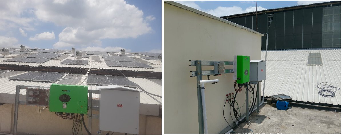cwslgds's tweet photo. Today, a 260 kWp solar plantwas commissioned at #cwslgds, bringing the total installed capacity to 1000 kWp (1 MVA).
With this, the maximum feasible solar capacity permitted under TSERC regulations has been fully commissioned under the supervision of Dy. CEE.
#GreenEnergy https://t.co/C7vmNK6Gvs