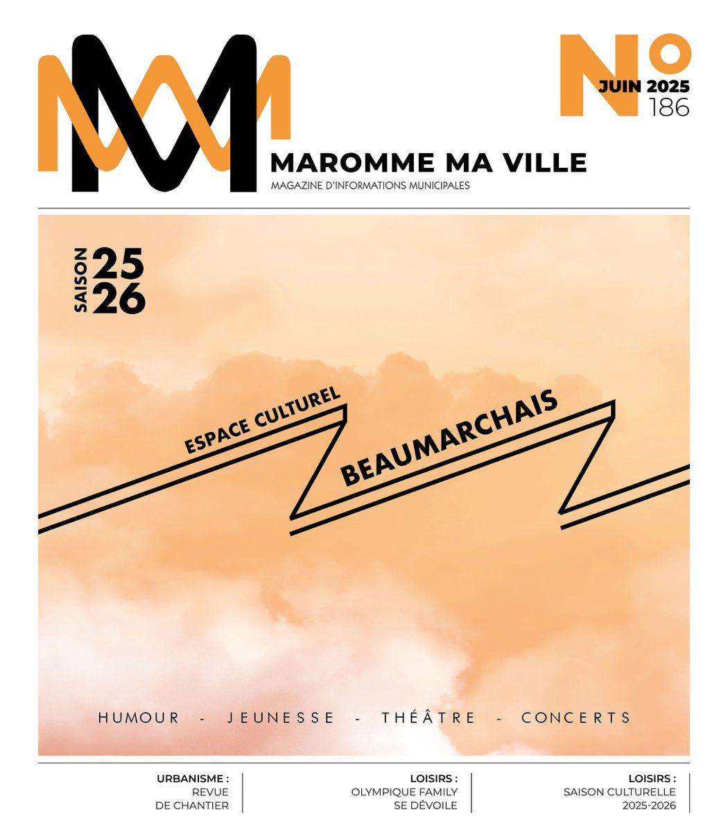 Le magazine municipal du mois de juin est en ligne ! Découvrez en avant première la programmation culturelle 2025-2026 de l'Espace Beaumarchais, la nouvelle édition d'Olympic Family et un point d'étape des différents chantiers de la ville sur : marommeactu.fr/?p=23272