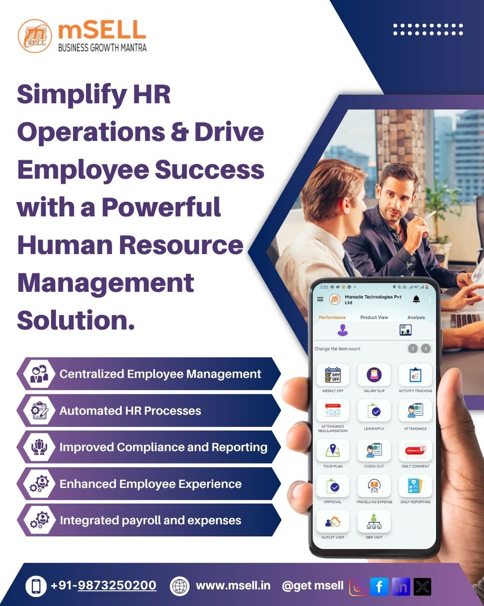 getmsell's tweet photo. Tired of manual HR tasks? Automate payroll, performance, &amp; more with smart HR software! 🚀
#HRSoftware #WorkforceAutomation #Payroll #EmployeeEngagement #HRTech https://t.co/xlD2XtUPfL