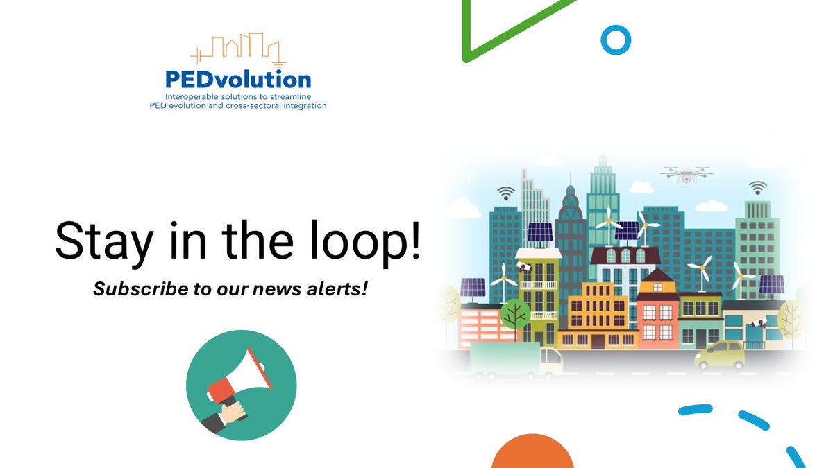 📬 Stay in the loop with #PEDvolution!

🔹 Get project updates, events &amp; demo site news—straight to your inbox.

📰 Sign up via the "Stay in touch!" section at 

👉 pedvolution.eu

#PositiveEnergyDistricts #SmartCities #CleanEnergy #EUProjects
