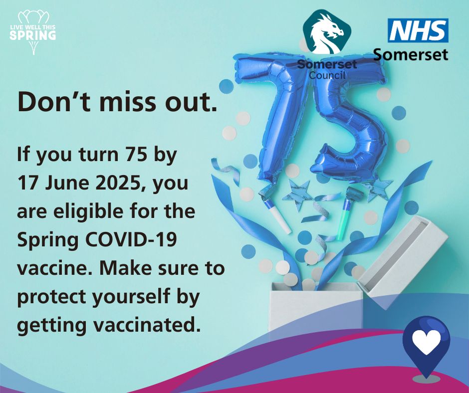 Don't forget, if you turn 75 before the 17th of June, you can book your COVID-19 vaccination. Visit: nhs.uk/nhs-services/v…