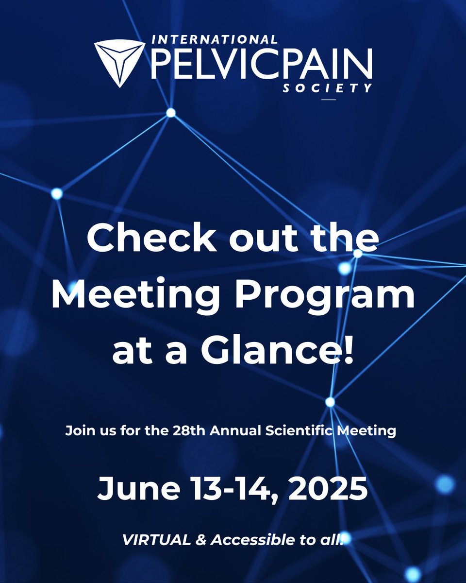 PelvicPainOrg's tweet image. The 28th Annual Scientific Meeting is just around the corner! 🎉
We are thrilled to have so many talented and informative presenters this year! With so much expertise and knowledge in one place, you won't want to miss a moment.
Sign up here: pelvicpain.org/annual2025/reg…