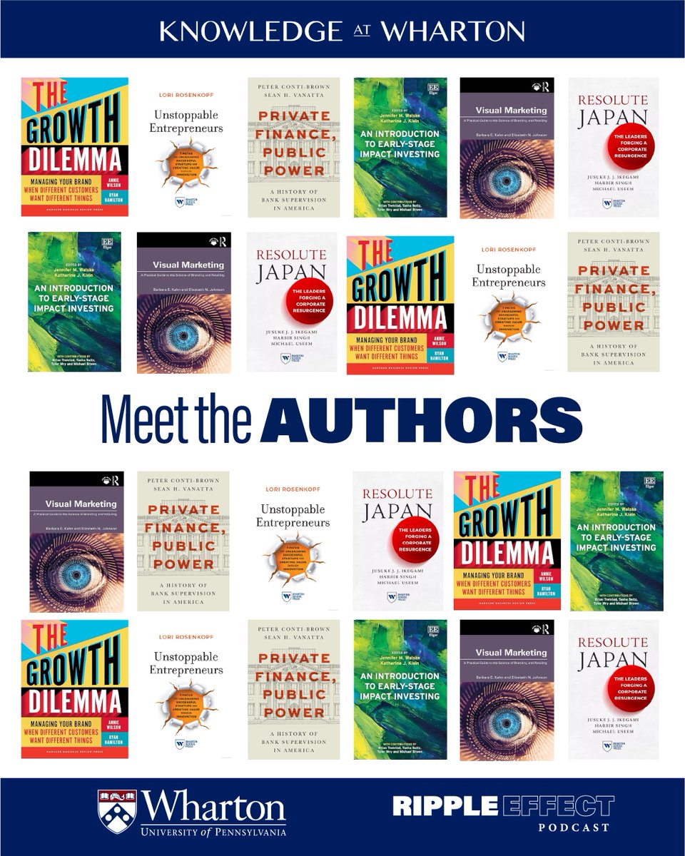 Knowledge at Wharton (@whartonknows) on Twitter photo Looking to build your business knowledge this summer? The Ripple Effect podcast has you covered.
<a href="/Wharton/">The Wharton School</a> authors will join us to discuss their books on everything from entrepreneurship to finance to marketing.
Stay tuned for new episodes on Tuesdays: whr.tn/rippleeffect Looking to build your business knowledge this summer? The Ripple Effect podcast has you covered.
<a href="/Wharton/">The Wharton School</a> authors will join us to discuss their books on everything from entrepreneurship to finance to marketing.
Stay tuned for new episodes on Tuesdays: whr.tn/rippleeffect