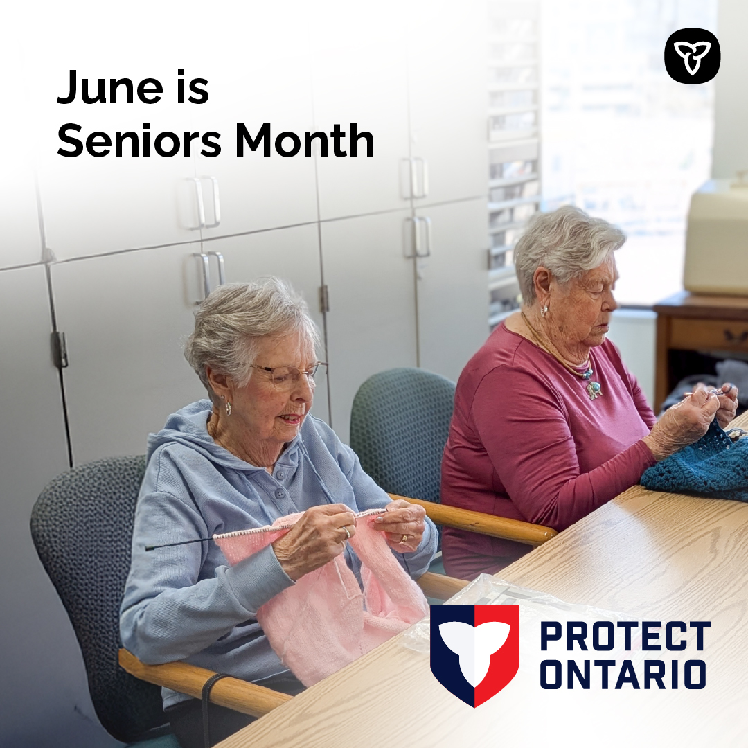 Happy #SeniorsMonth2025!

Learn how we are investing in our seniors through programs and services that promote wellness, social engagement and education. 

ontario.ca/SeniorsMonth