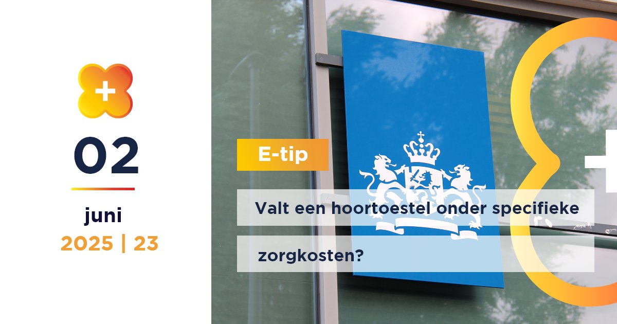 Een hoortoestel wordt aangemerkt als hulpmiddel en kan onder voorwaarden voor aftrek als specifieke zorgkosten in aanmerking komen.

Check hier welk deel van de kosten van een hoortoestel aftrekbaar is 👉bit.ly/4mOZLXl 

#zorgkosten #hoortoestel