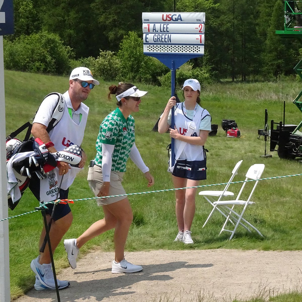 2027 #ScoutUgolf prospect Zoe Gryniewicz (2-time State Champ) is used to playing on the big stage. But this week she was a volunteer standard bearer at the Women's US Open! <a href="/ZoeGryniewicz/">Zoe Gryniewicz</a>