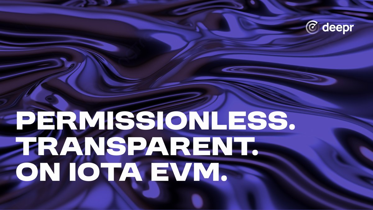Deepr is not about yield farming tricks.
It’s about real lending and borrowing infrastructure — where interest is earned and paid based on actual market demand.

Permissionless. Transparent. On #IOTAEVM.
→ deepr.finance
