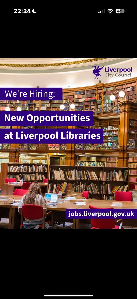 Another lovely and rewarding job! Delivering books to people via the Home Library Service.  jobs.liverpool.gov.uk/jobs/job/Libra…
