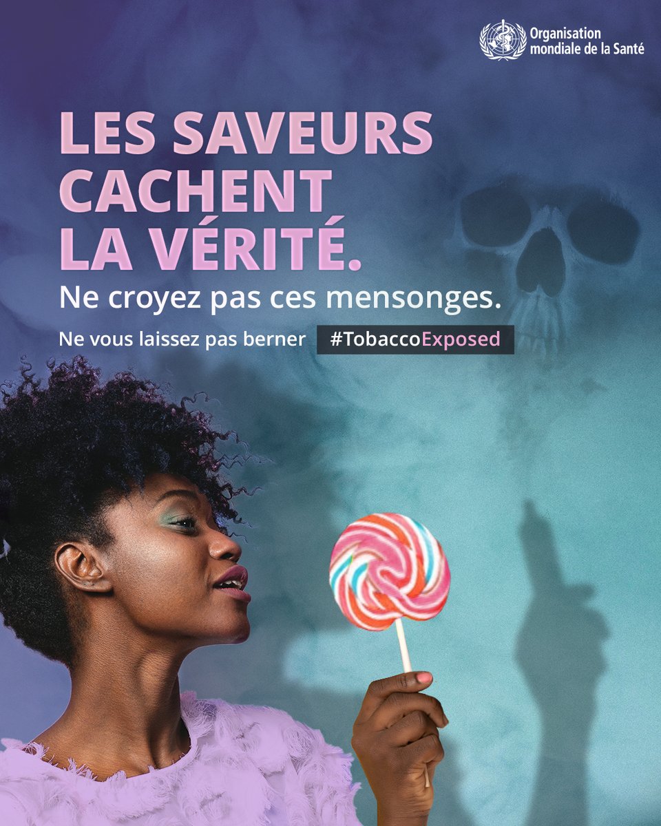 OmsTchad's tweet photo. 🚬🍓 Tabac nouvelle génération = un piège sucré qui rend accro sans bruit!
👉 Vapes parfumées
👉 Chicha
 👉 Poches de nicotine
 👉 Puffs jetables
 👉 Emballages colorés
😧 Ça semble fun, mais rend vite dépendant…
#JournéeSansTabac2025 #TchadSansTabac #StopAuxProduitsTrompeurs https://t.co/WrNu6046KN
