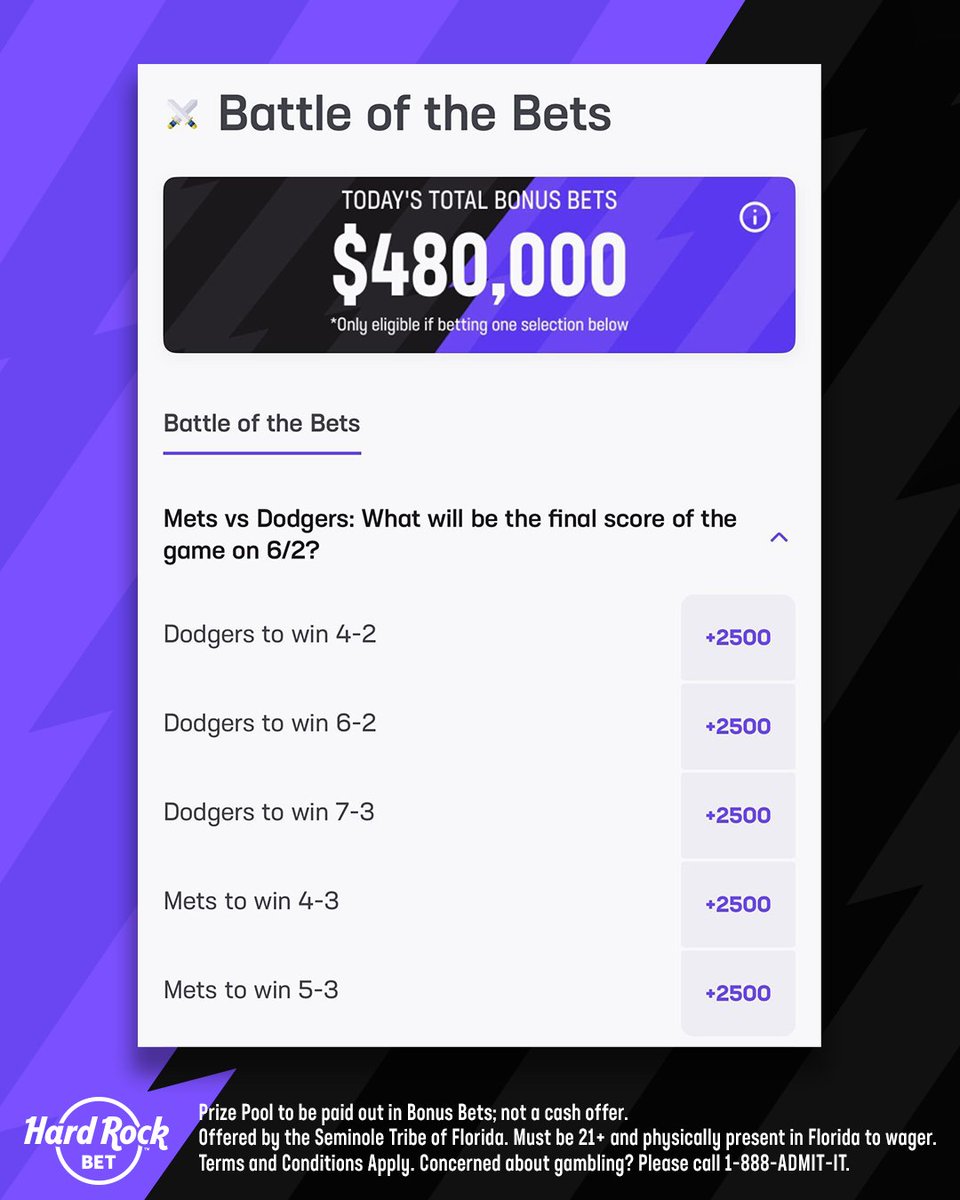 Battle of the Bets is up to $480,000 in bonus bets